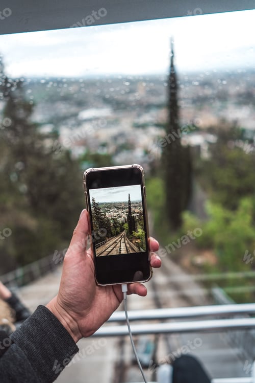 Preview: View from funicular on a direct rail, Tbilisi