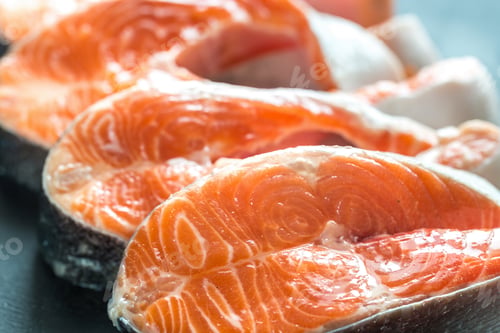 Preview: Raw trout steaks