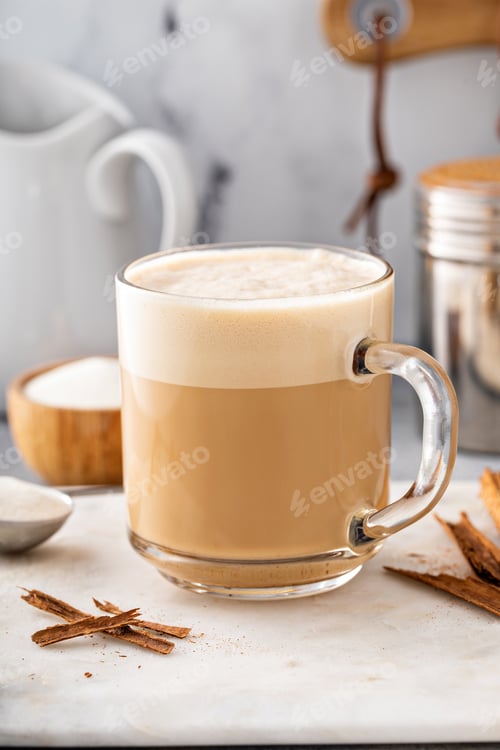 Preview: Coffee with collagen powder and butter, healthy keto coffee