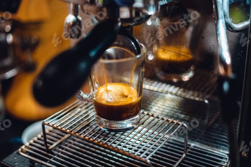 Preview: Expresso Coffee machine making a coffee