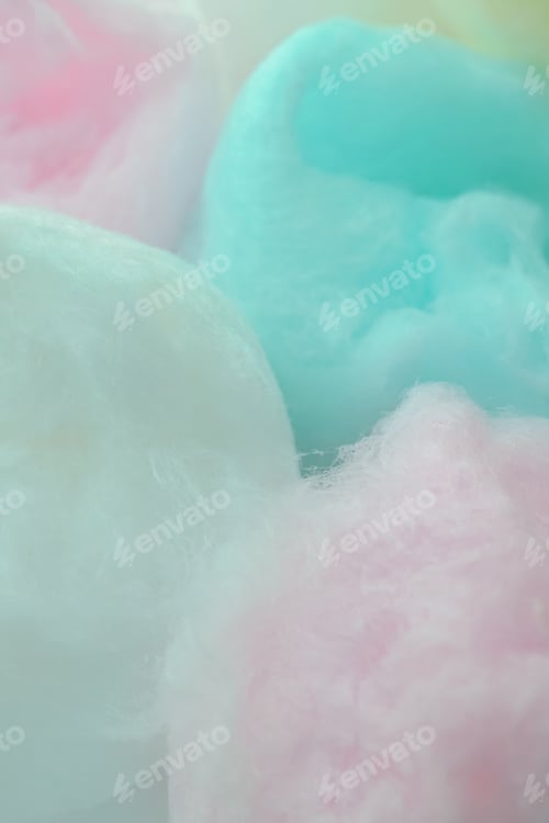 Preview: Colorful Cotton Candy In Soft Color For Background
