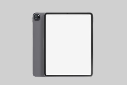 Vista previa: Vista frontal y posterior de la tableta