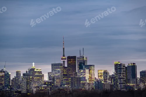 Preview: Toronto city skyline at night, Ontario, Canada