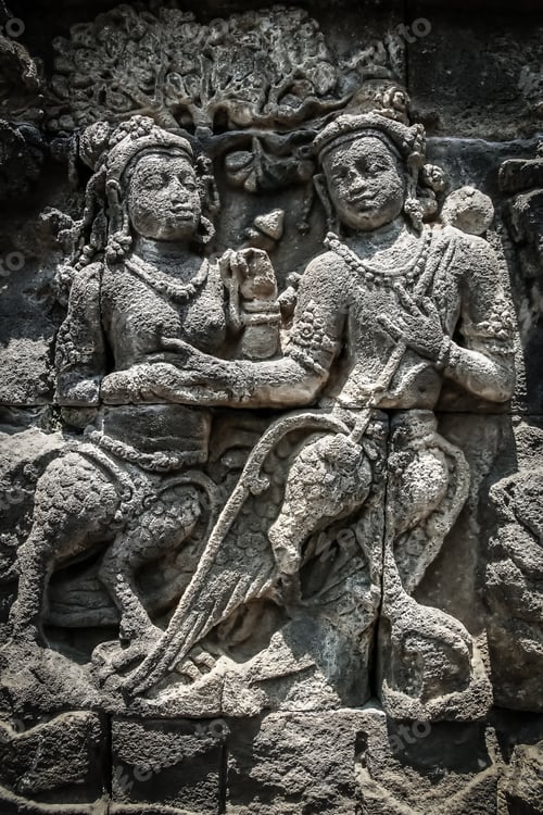 Preview: Wall reliefs in Borobudur temple