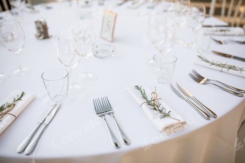 Preview: Table setting for an celebration event.