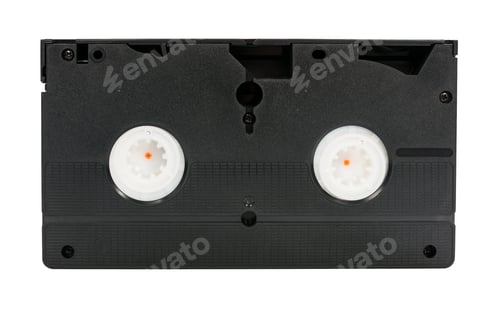 Preview: VHS cassette on white background