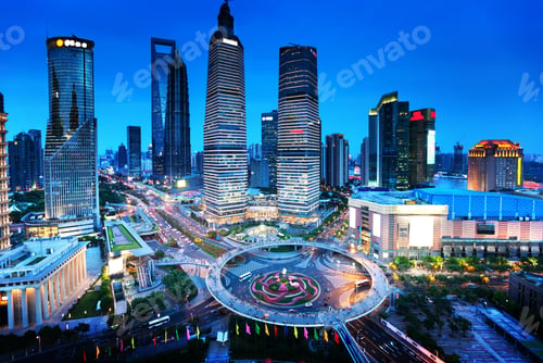 Preview: Shanghai Night View From The Oriental Pearl Tower