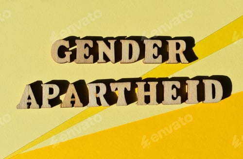 Preview: Gender Apartheid, phrase as banner headline