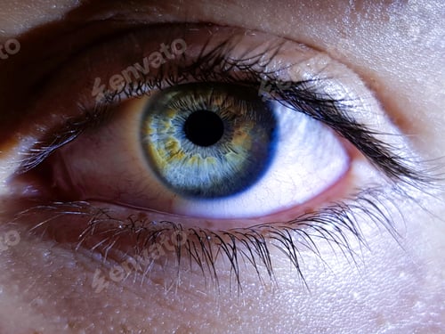 Preview: Beautiful macro closeup shot of a female human's deep eyes