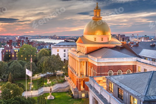 Preview: Boston, Massachusetts, USA cityscape with the State House.