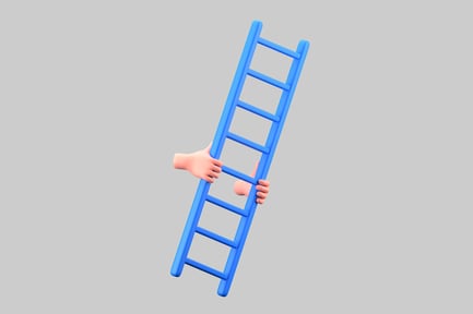 Preview: Cartoon ladder climb with hands