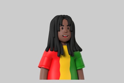 Preview: Cartoon character with dreadlocks