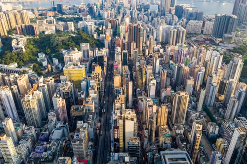 Preview: Mong Kok, Hong Kong 04 September 2018:-Top view of Hong Kong city