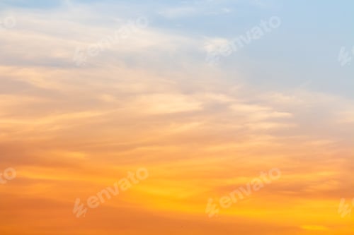 Preview: colorful dramatic sky with cloud at sunset