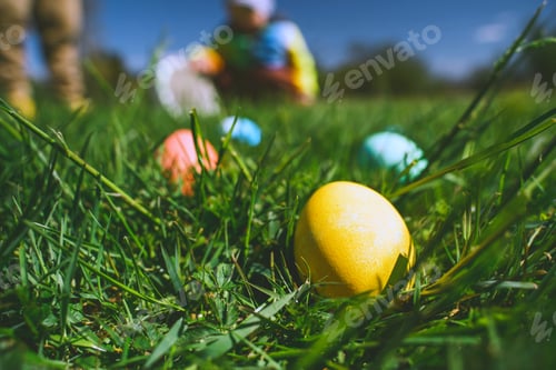 Preview: Easter eggs hunt background