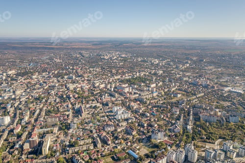 Preview: Aerial view of Ivano-Frankivsk city, Ukraine.