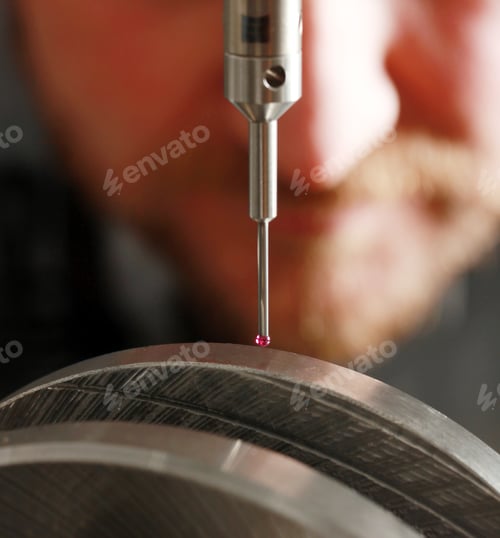 Preview: CNC milling machine. Quality control measurement probe.