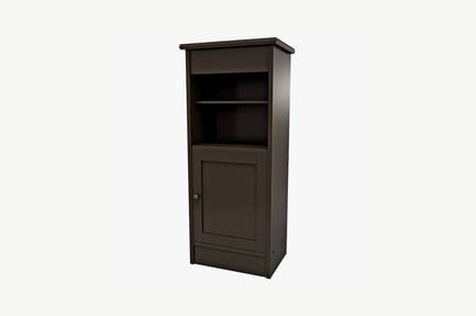 Preview: Wooden cabinet with shelves and door