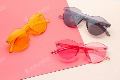 Preview: Trendy colorful transparant sunglasses
