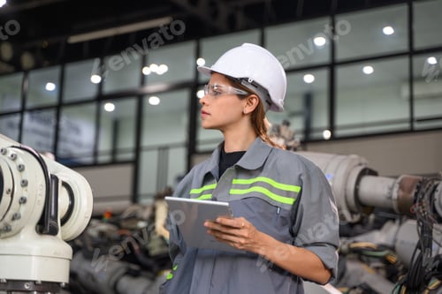 Preview: Maintenance engineer worker working with robotic machine automation