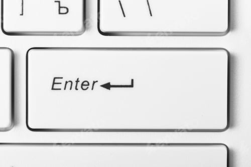 Preview: close up of a white computer keyboard