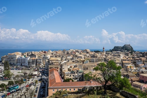 Preview: View of the historic center of Corfu town, Greece