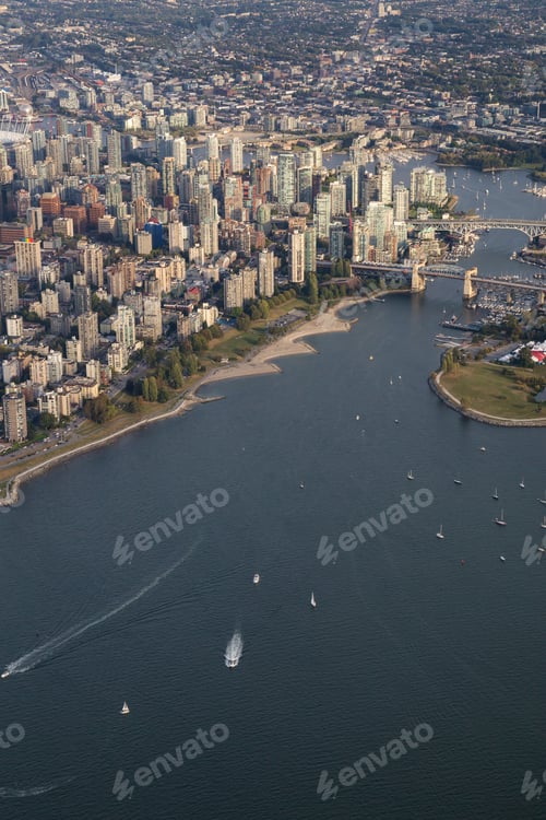 Preview: Aerial View of Downtown Vancouver, British Columbia, Canada. Modern City