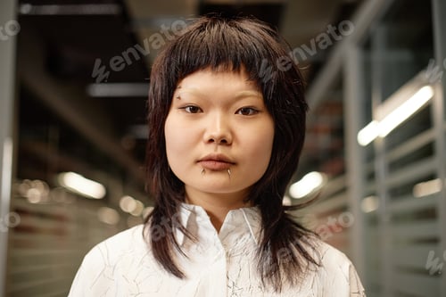 Preview: Asian Girl with Face Piercings