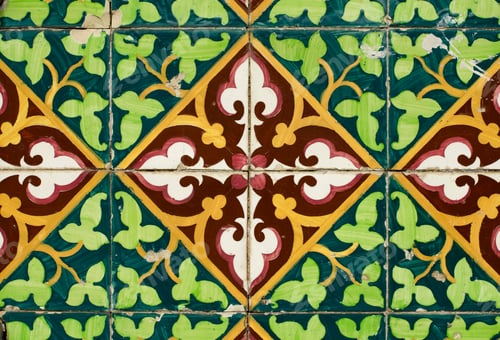 Preview: Vintage spanish style ceramic tiles