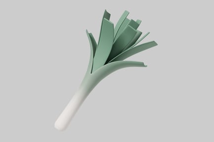 Preview: Stylized plant with green and white leaves