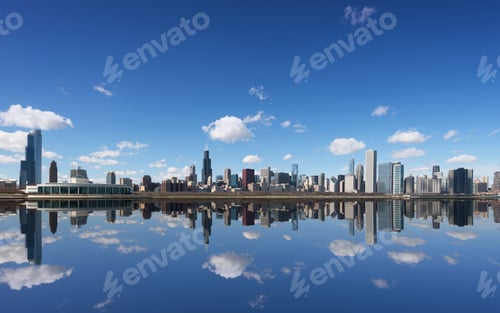 Preview: Buildings in downtown urban city skyline. United States or USA