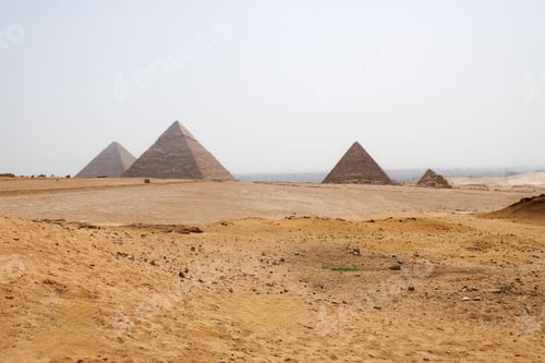 Preview: Iconic Giza Pyramids, located on the outskirts of Cairo, Egypt.