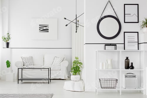 Preview: Black and white living room