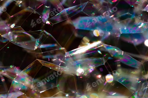Preview: Close-up view of the colorful bubbles