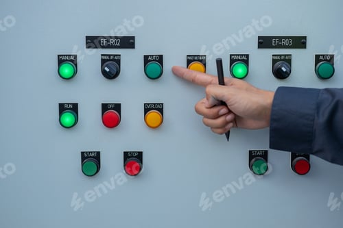 Preview: Engineer checks MDB, AMCC, AHU cabinet status, link to control room.