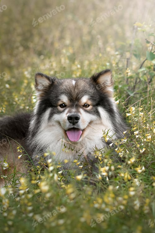 Preview: Portrait of a young Finnish Lapphund dog
