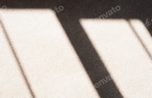 Preview: Bright sunlight with shadow on brown carpet