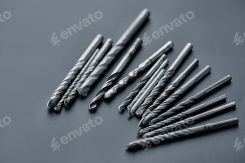 Preview: Set of borers, grey background, nobody