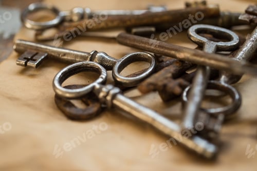 Preview: Old, ornate keys