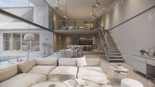 Vorschau: 3D-Hausinterieur