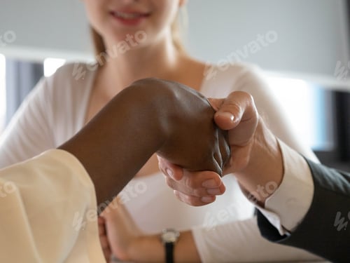 Preview: shake hand black skin african america diversity agreement contract teamwork corporate meeting deal i