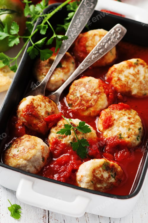 Preview: Meat balls with tomato sause