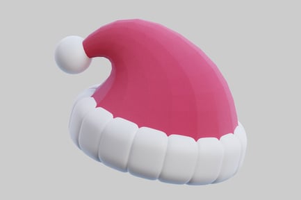 Preview: Santa hat with white pom-pom