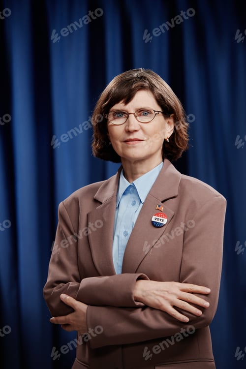 Preview: Mature participant of voting campaign
