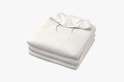 Preview: Folded White Hoodie Stack