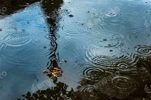 Preview: South Bank in the rain, London, England