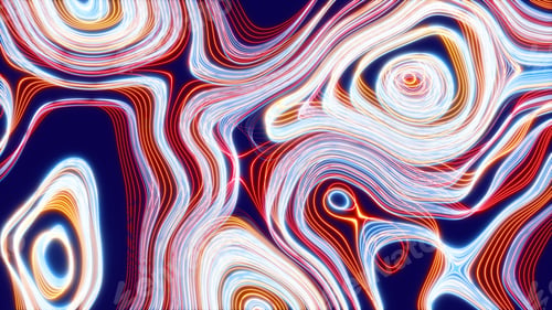 Preview: Abstract psychedelic background, curved multi-colored lines, neon glow.