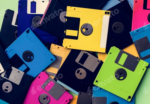 Preview: Old school floppy disk drive data storage