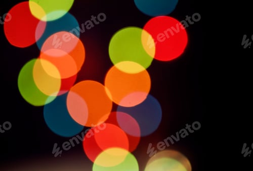 Preview: Festive abstract background, multi-colored Christmas garland