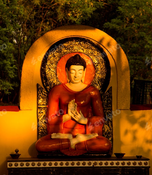 Preview: Beautiful golden buddha statue at India